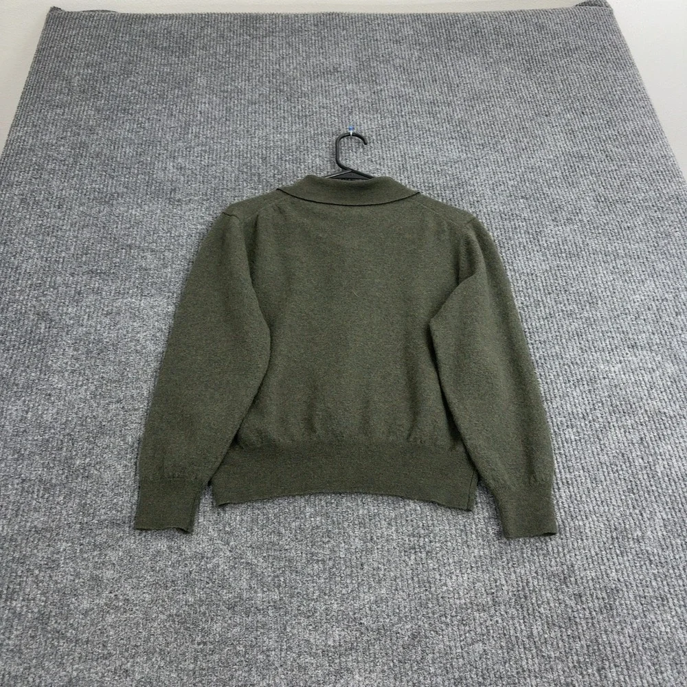 Eildon Hills Sweater‎ Youth XL Green Merino Wool Long Sleeve Polo Classic Casual